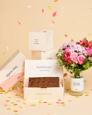 Brownie Explosion Box + Flowers