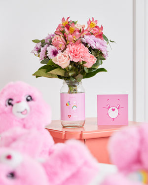 Cheer Care Bear + Flowers