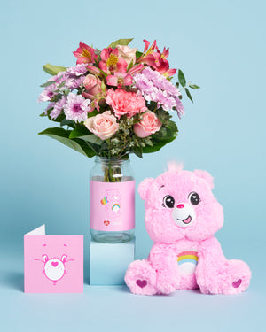 Cheer Care Bear + Flowers