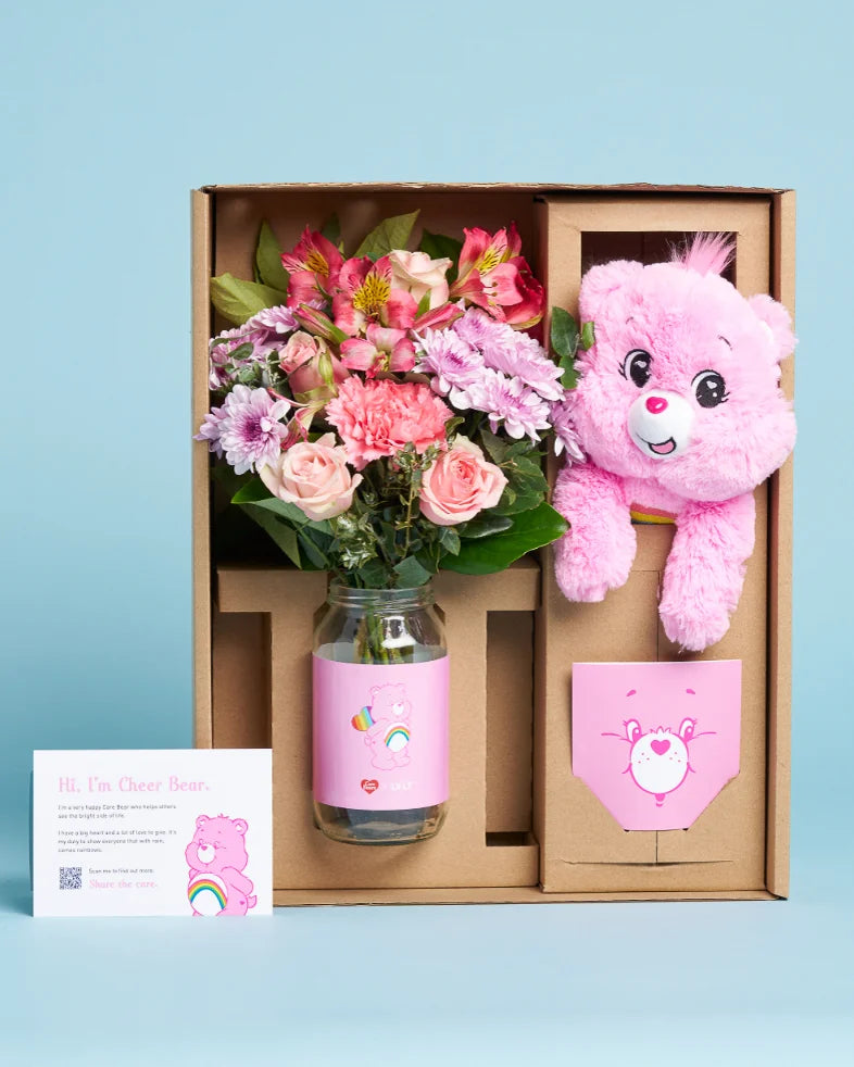 Cheer Care Bear + Flowers