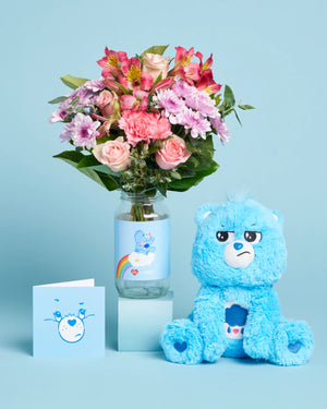 Grumpy Care Bear + Flowers