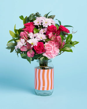 Sunset Stripes Flower Jar