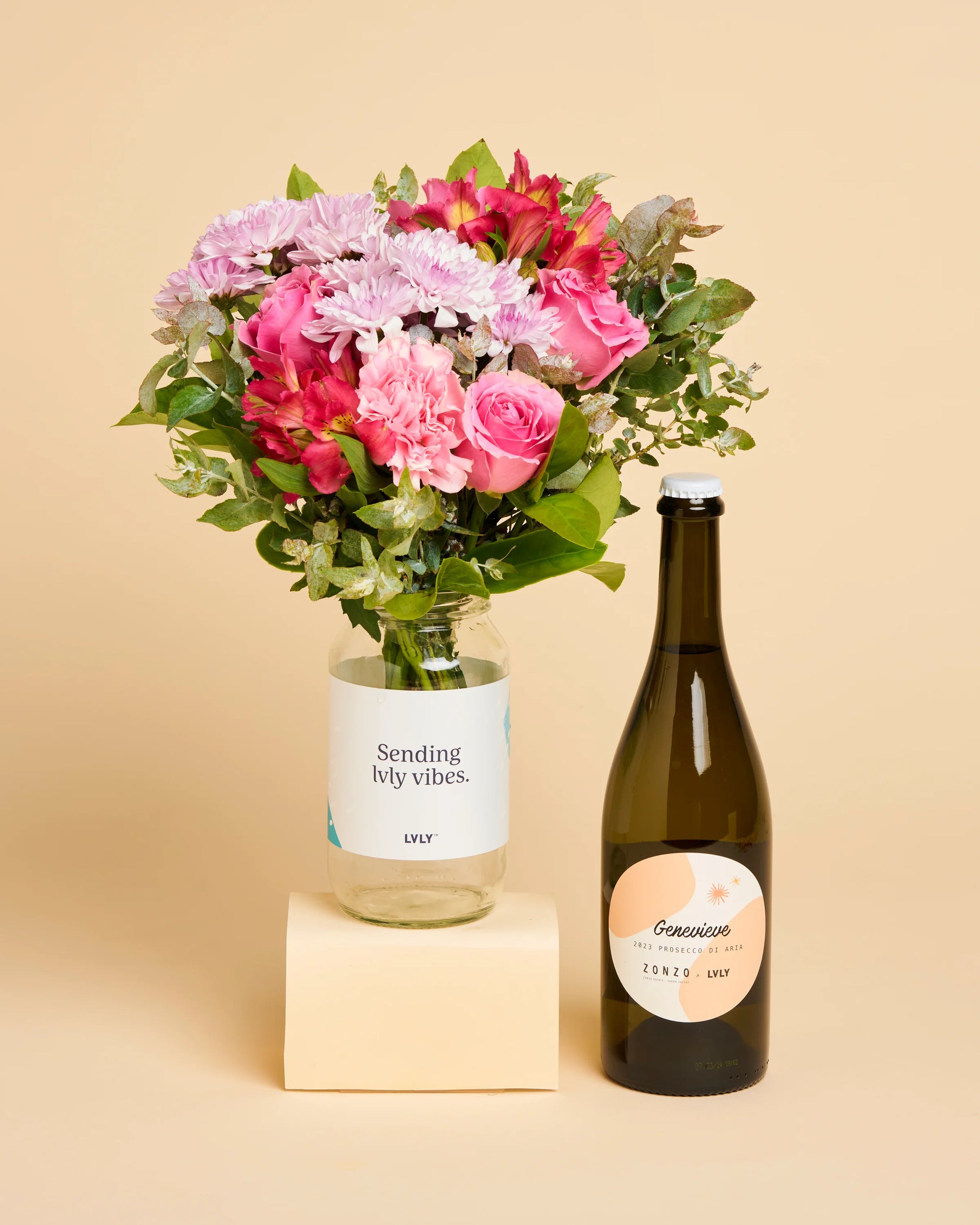 Personalised Prosecco + Flowers