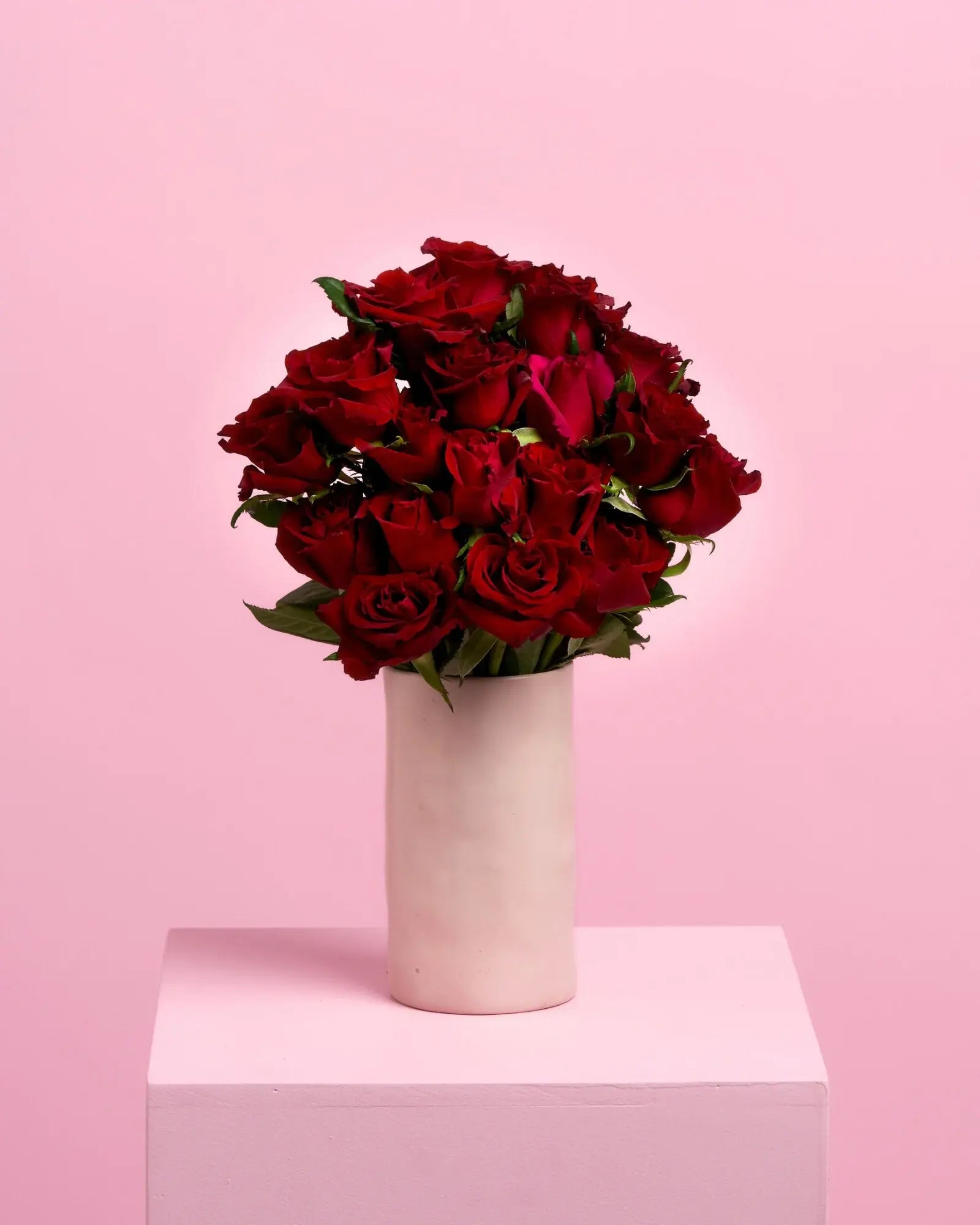 Red Roses + Vase